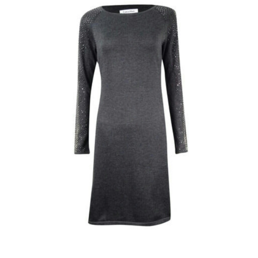 Calvin Klein Charcoal Sweater Dress